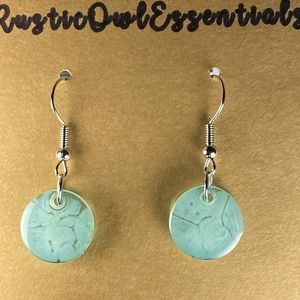 Circle sea foam earrings
